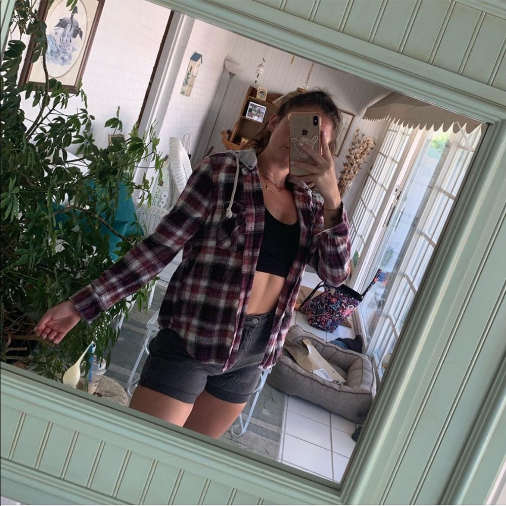 hooded flannel